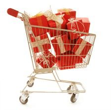 Holiday shopping cart inset