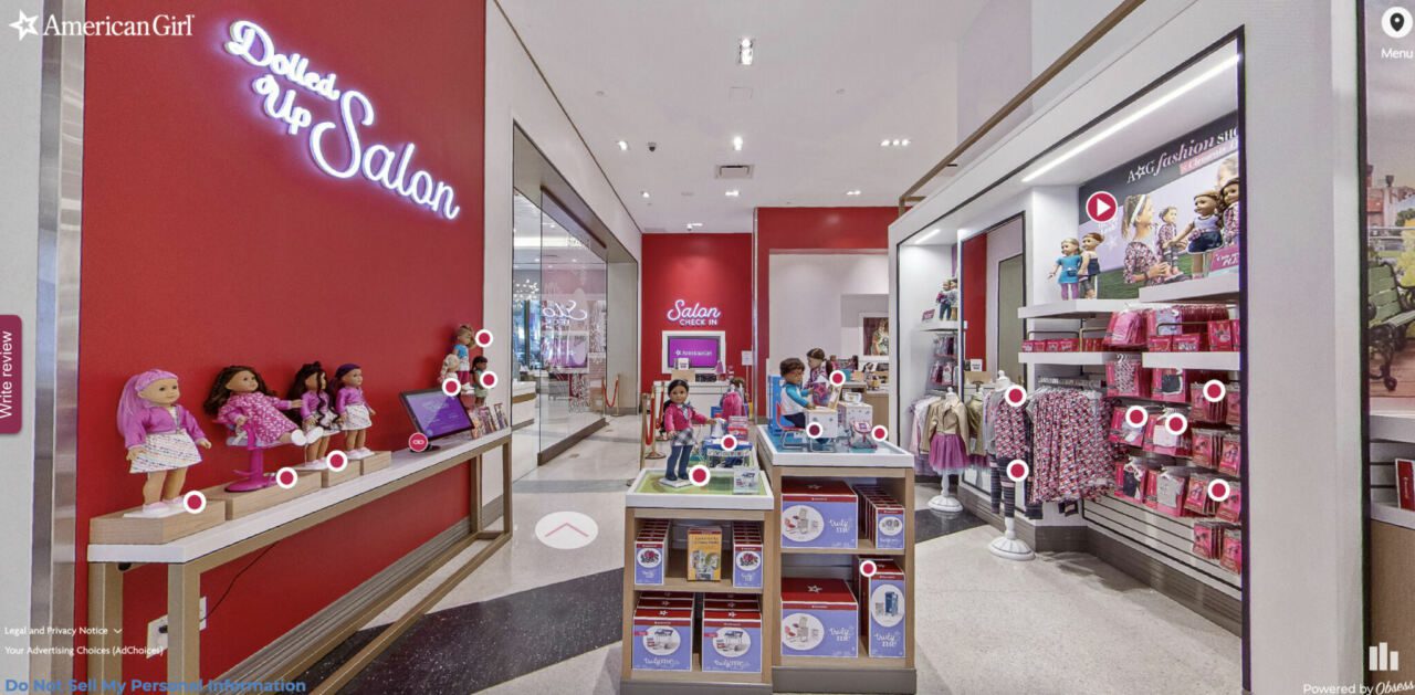 American girl pop up sales stores